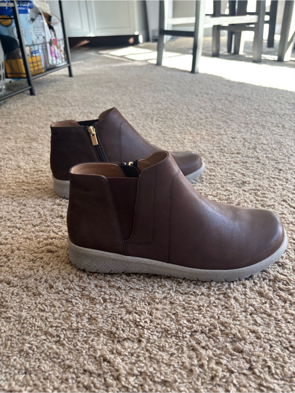 Ziera Super Support Brown Leather Ankle Boots NWT